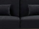 Limpley Velvet Sofa Bed - Black