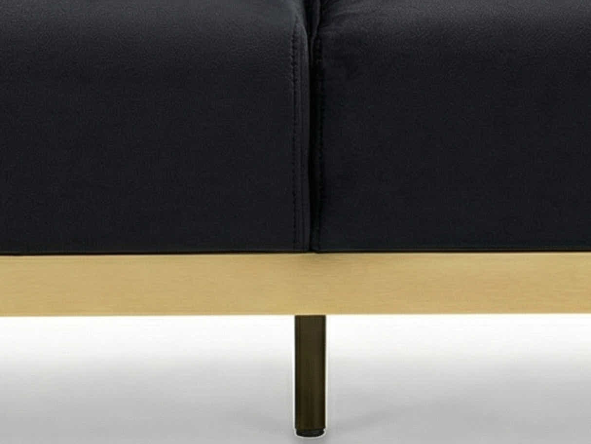 Limpley Velvet Sofa Bed - Black