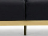 Limpley Velvet Sofa Bed - Black