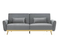 Limpley Velvet Sofa Bed - Grey
