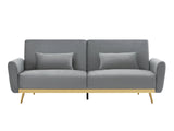 Limpley Velvet Sofa Bed - Grey