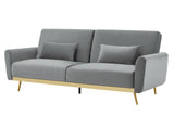 Limpley Velvet Sofa Bed - Grey