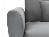 Limpley Velvet Sofa Bed - Grey