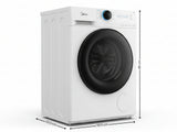 T Midea 9.0KG Steam Wash Front Load Washing Machine With Wi-Fi - White Color