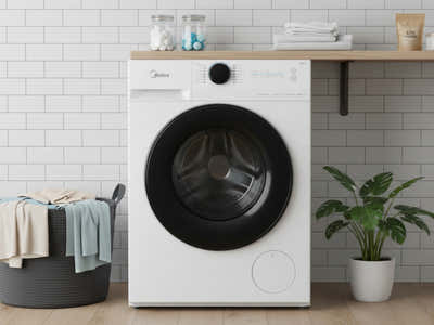 T Midea 9.0KG Steam Wash Front Load Washing Machine With Wi-Fi - White Color