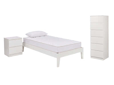 Modern Guest Room Combo - Bed, Mattress, Bedside & Tallboy
