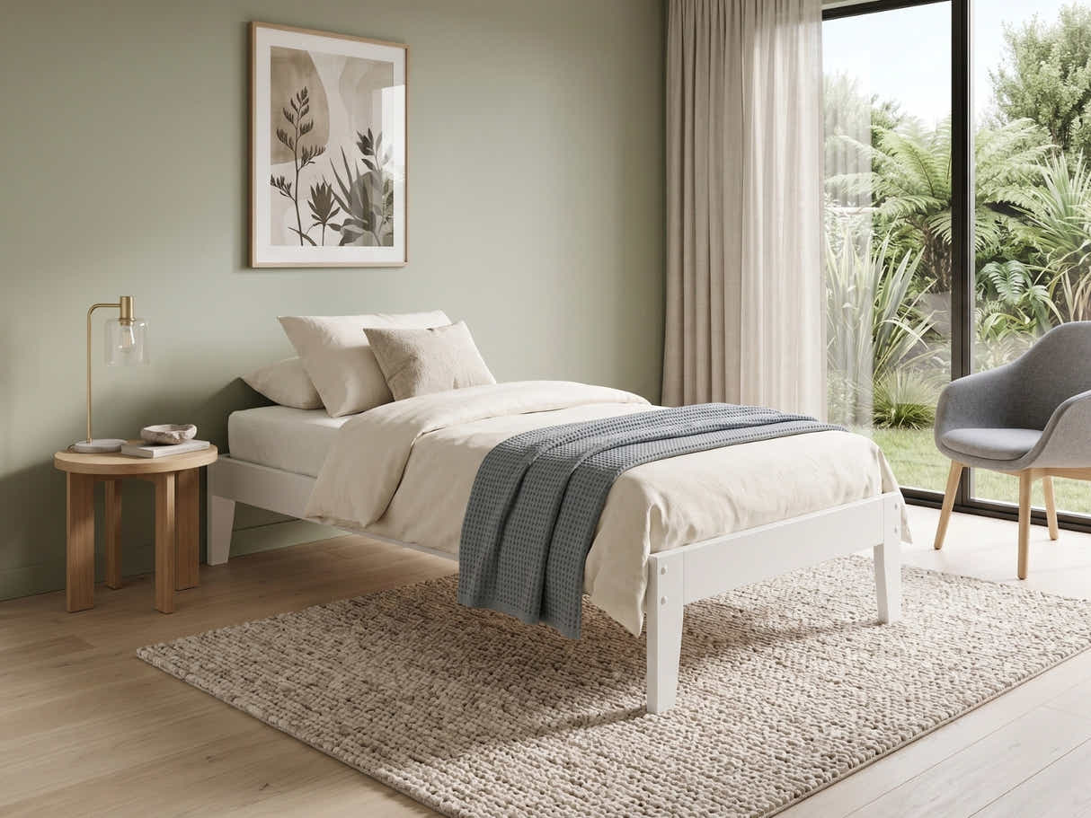 Sovo Bed Frame White - Single