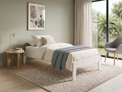 Sovo Bed Frame White - Single