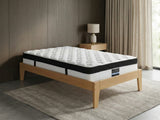 Sovo Bed Frame Oak & Euro Top Mattress G31 - Single