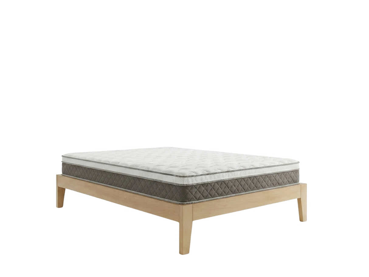 Sovo Bed Frame Oak & MEM 23 cm Mattress - Single