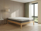 Sovo Bed Frame Oak & MEM 23 cm Mattress - Single