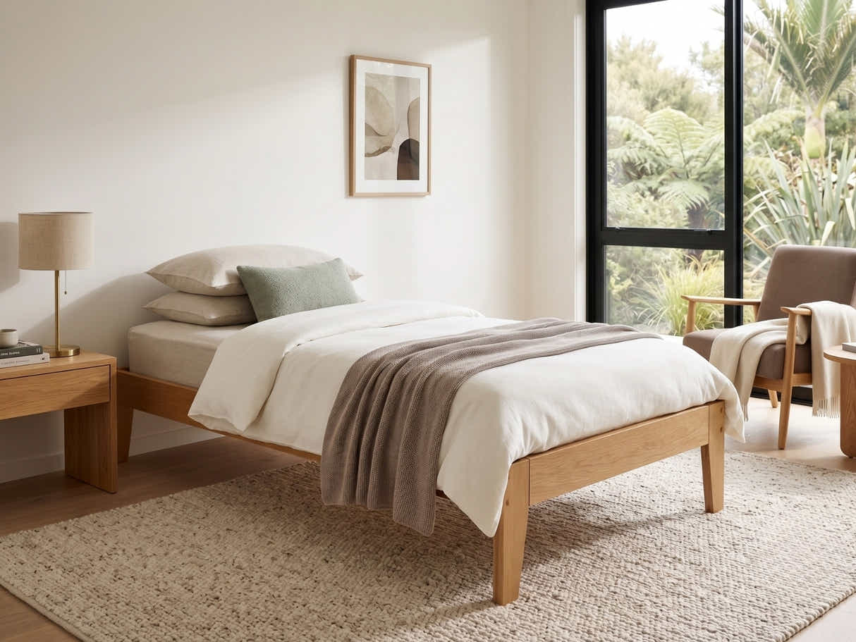 Sovo Bed Frame Oak - Single