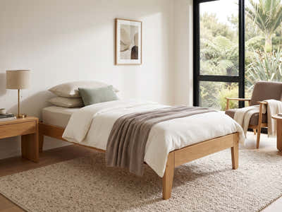 Sovo Bed Frame Oak - Single