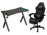 Gaming Table R5 140cm & Faron Gaming Chair PVC Black