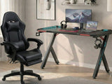Gaming Table R5 140cm & Faron Gaming Chair PVC Black