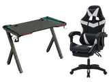 Gaming Table R5 140cm & Faron Gaming Chair PVC White