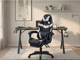 Gaming Table R5 140cm & Faron Gaming Chair PVC White