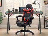 Gaming Table R5 140cm & Nicola Gaming chair PVC Black+Red