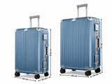 2-Piece PC & Alu Luggage Set - Ice Blue