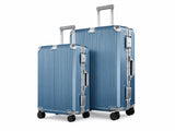 2-Piece PC & Alu Luggage Set - Ice Blue