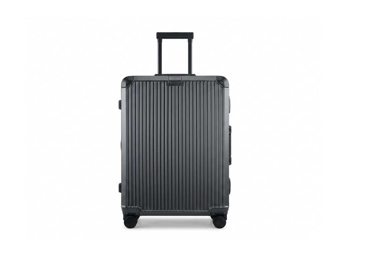 2-Piece PC & Alu Luggage Set - Dark Grey