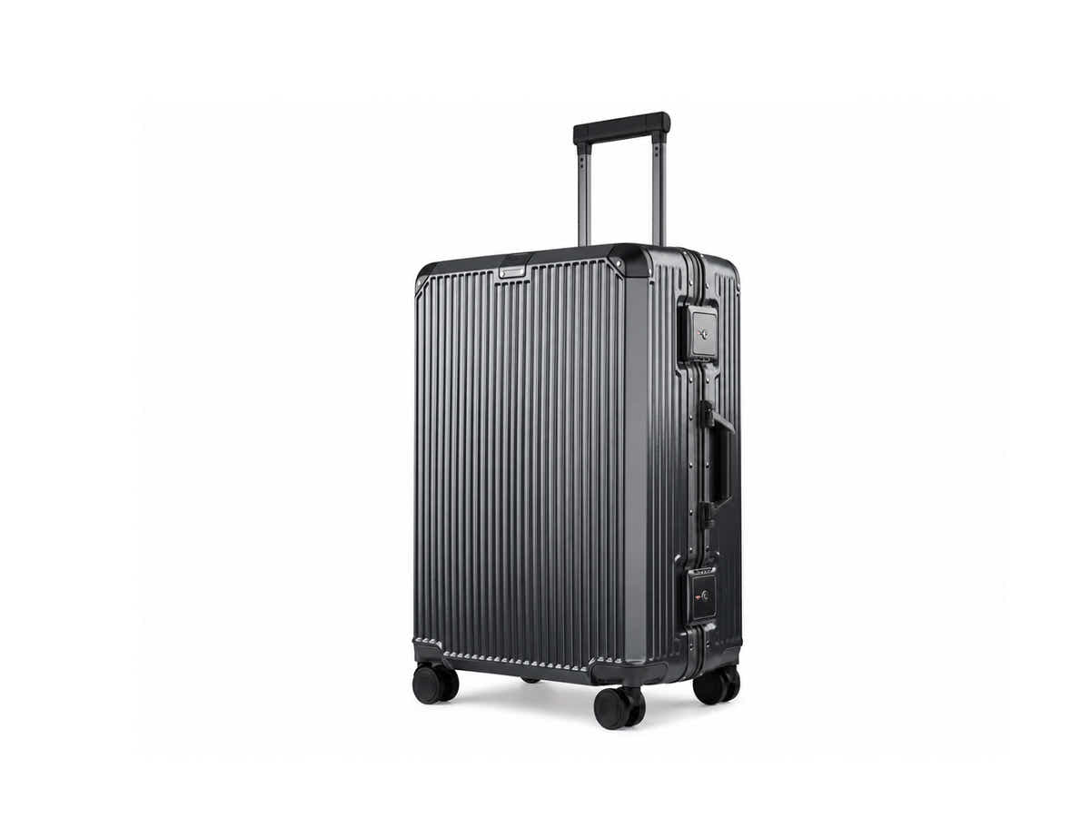 2-Piece PC & Alu Luggage Set - Dark Grey