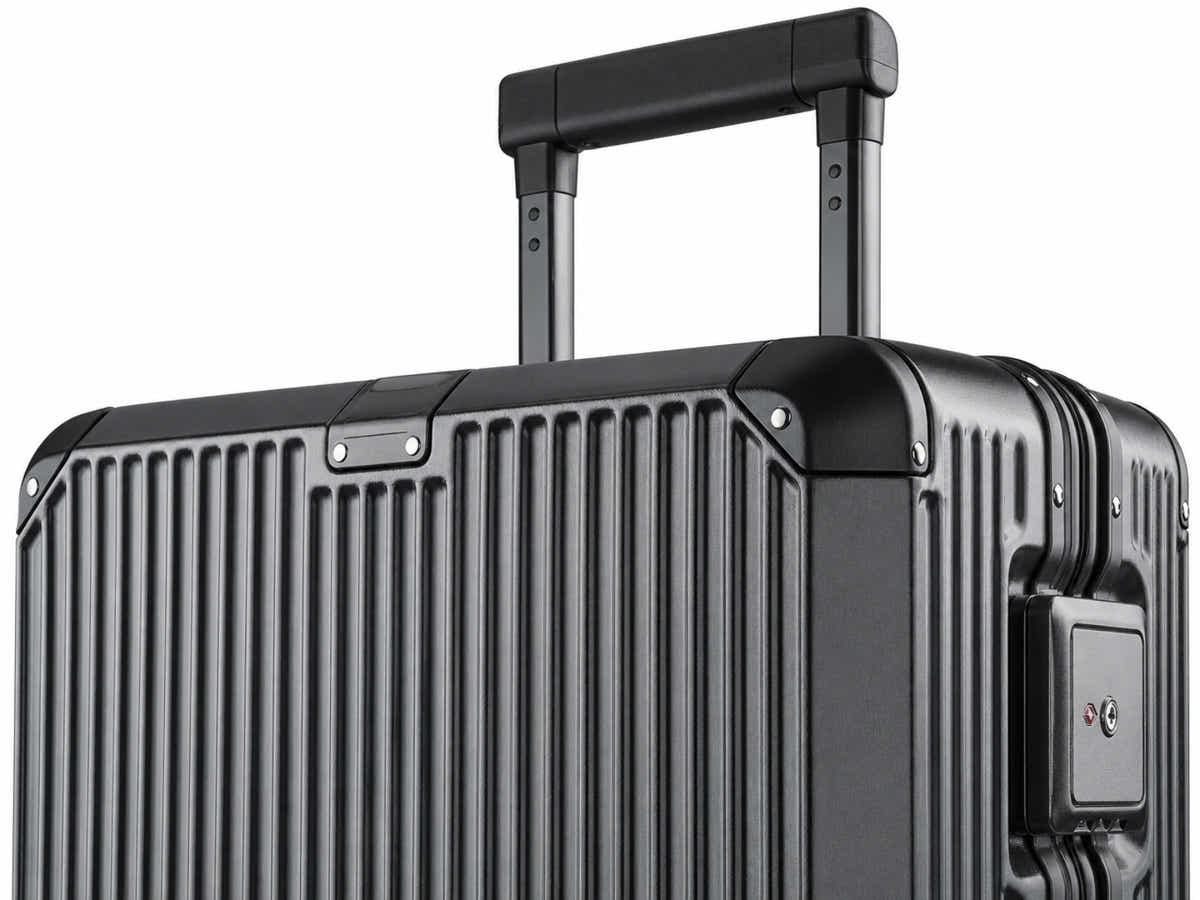 2-Piece PC & Alu Luggage Set - Dark Grey