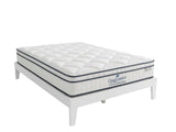 Sovo Bed Frame White & Boucle22 Mattress - King