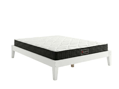 Sovo Bed Frame White & Xclusive X20 Mattress - King