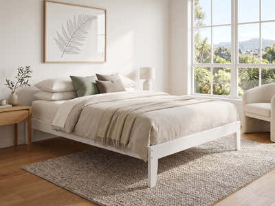 Sovo Bed Frame White - King