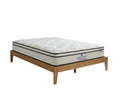 Sovo Bed Frame Oakâ€“ King & Boucle22 Mattress - King