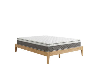 Sovo Bed Frame Oakâ€“ King & MEM 23 cm Mattress - King