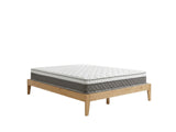 Sovo Bed Frame Oakâ€“ King & MEM 23 cm Mattress - King