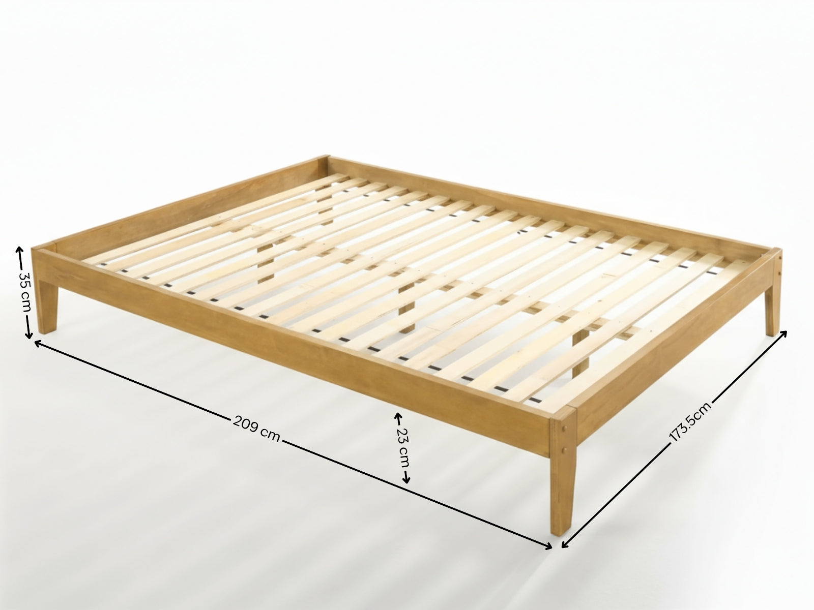 Sovo Bed Frame Oak & Xclusive X20 Mattress - King