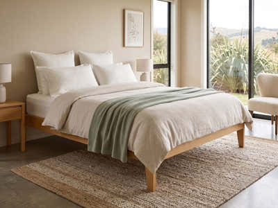 Sovo Bed Frame Oak– King