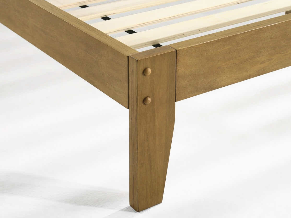 Sovo Bed Frame Oakâ€“ King & MEM 23 cm Mattress - King