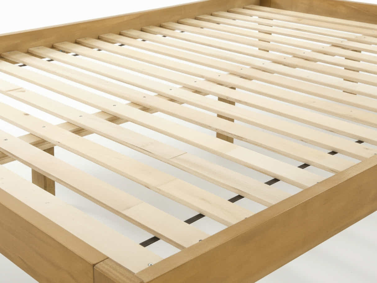 Sovo Bed Frame Oakâ€“ King & MEM 23 cm Mattress - King
