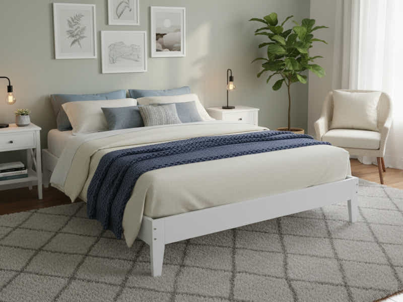 Sovo Bed Frame White – Super King