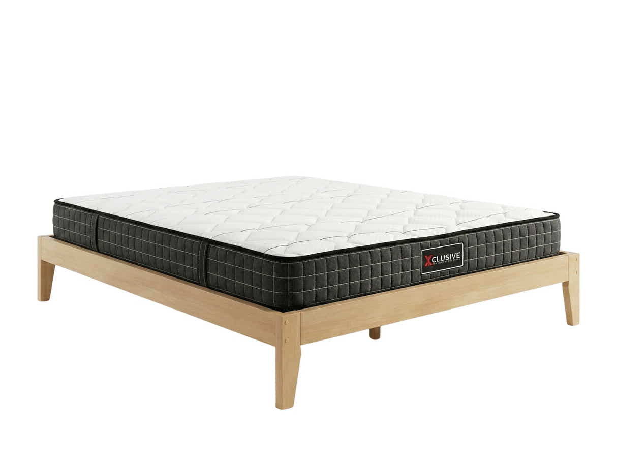 Sovo Bed Frame White & Xclusive X20 Mattress - Super King