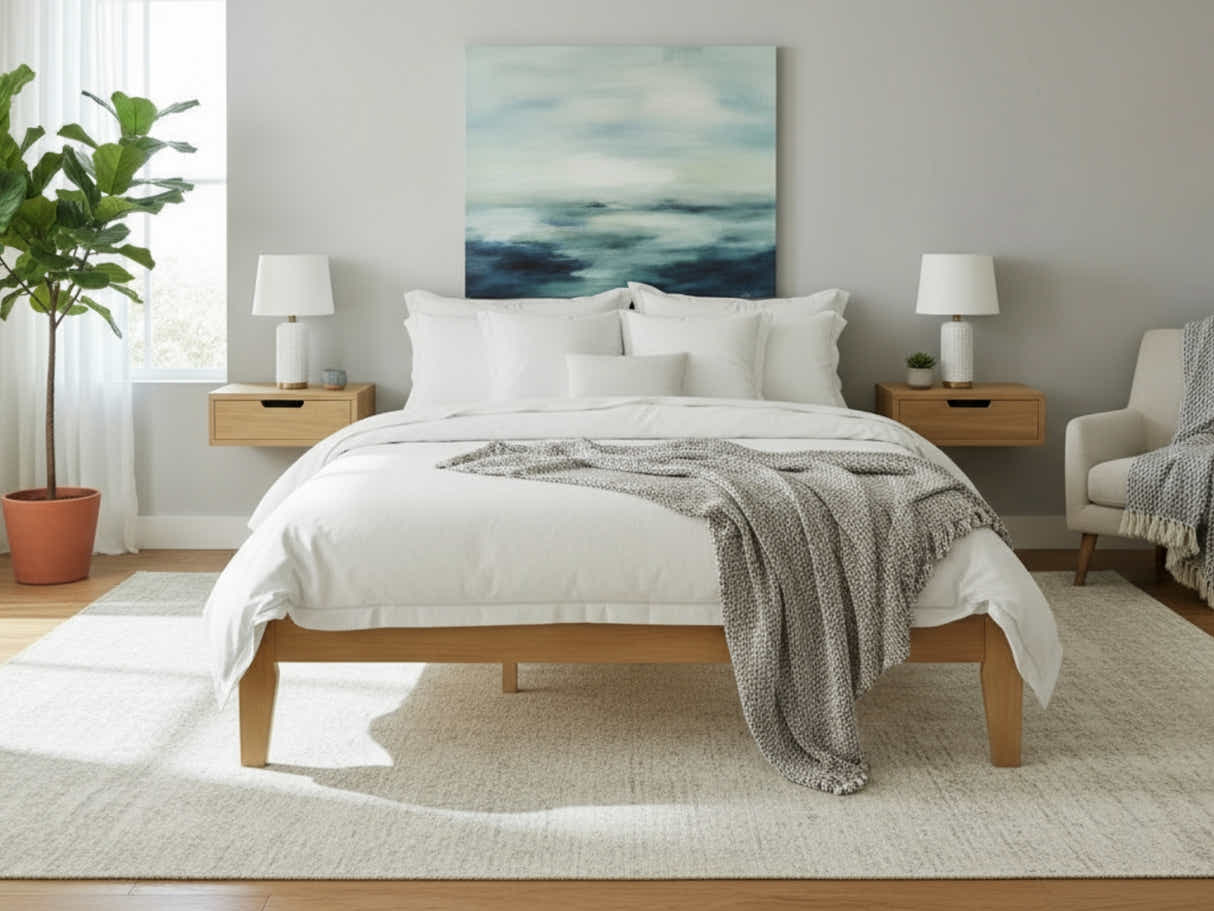 Sovo Bed Frame Oak - Super King