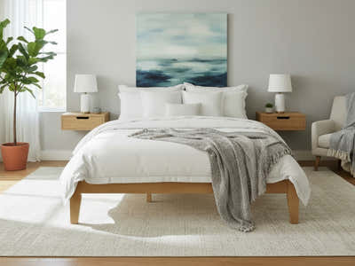 Sovo Bed Frame Oak - Super King