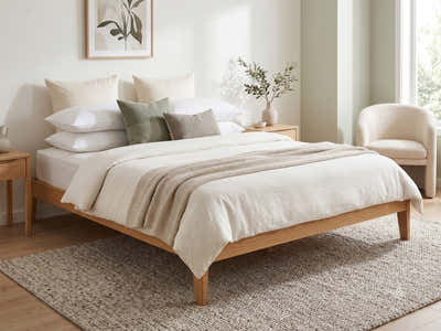 Sovo Bed Frame Oak - Super King