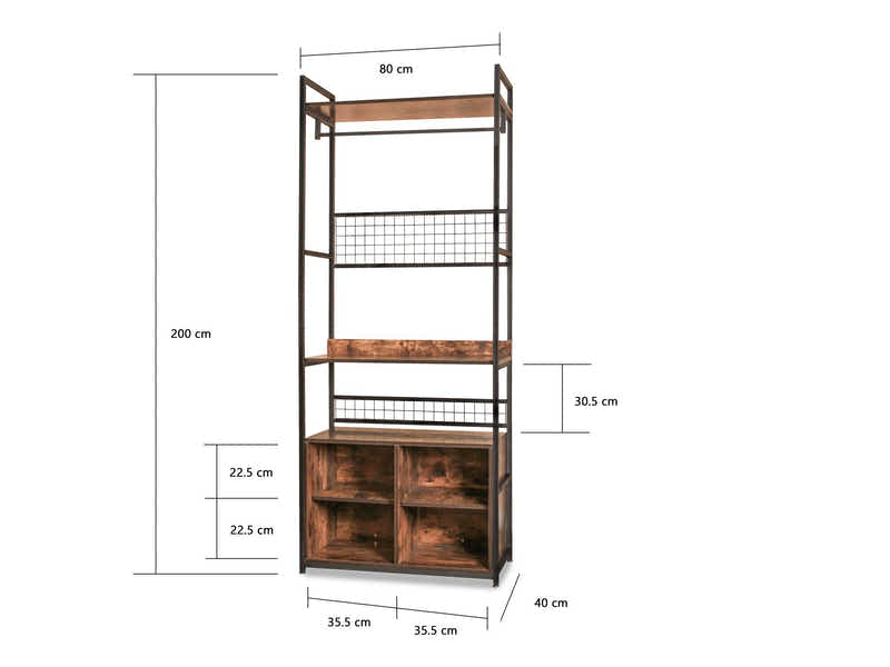 Laina Garment Rack With Shelves