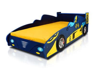 Supreme F1 Race Car Bed Frame Blue - Single