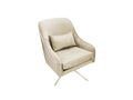Velvet Swivel Accent Chair - Beige
