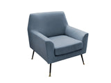 Leisure Chair Velvet - Light Blue