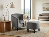 DS Tub Chair with Ottoman Velvet - Dark Grey