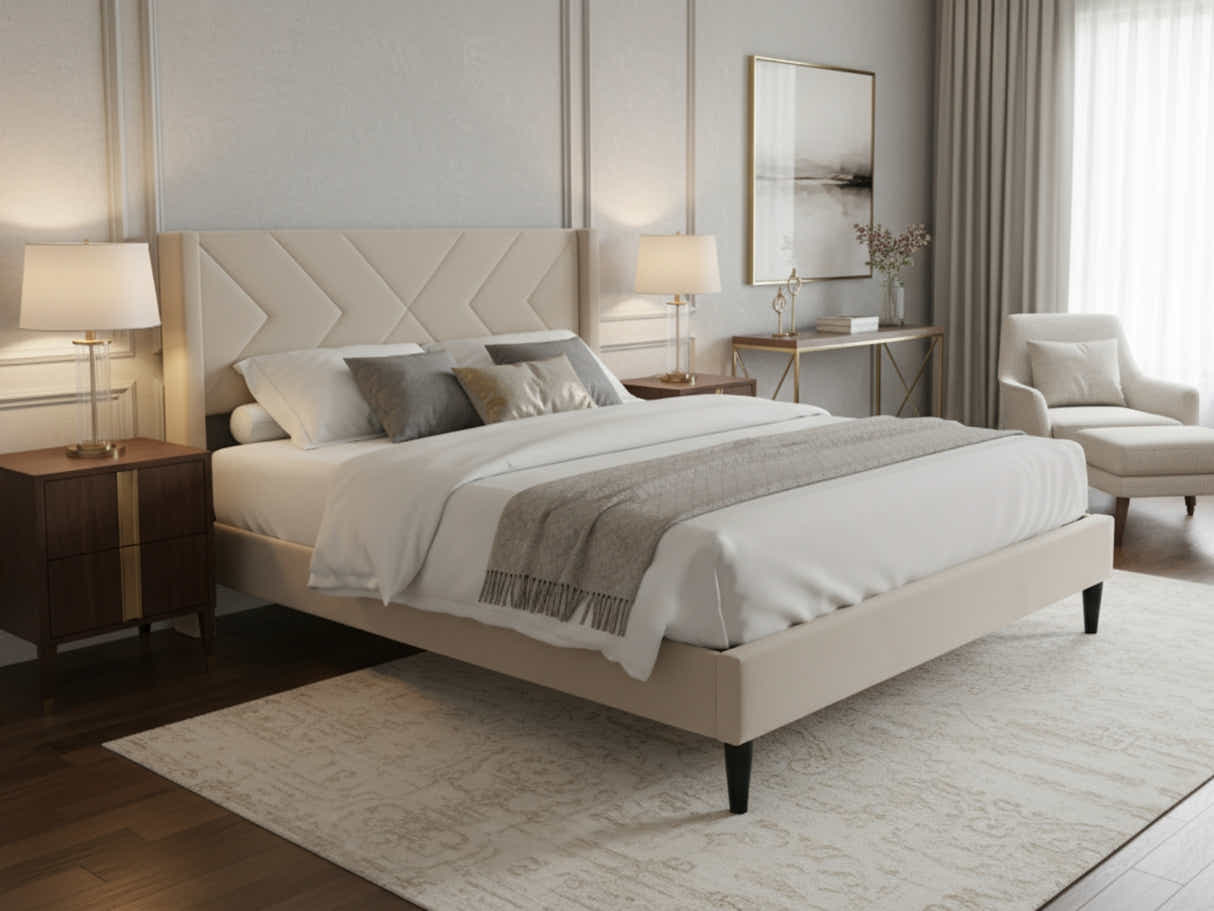 DS Breezy Bed Frame Beige - Double