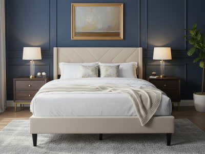 DS Breezy Bed Frame Beige - Double