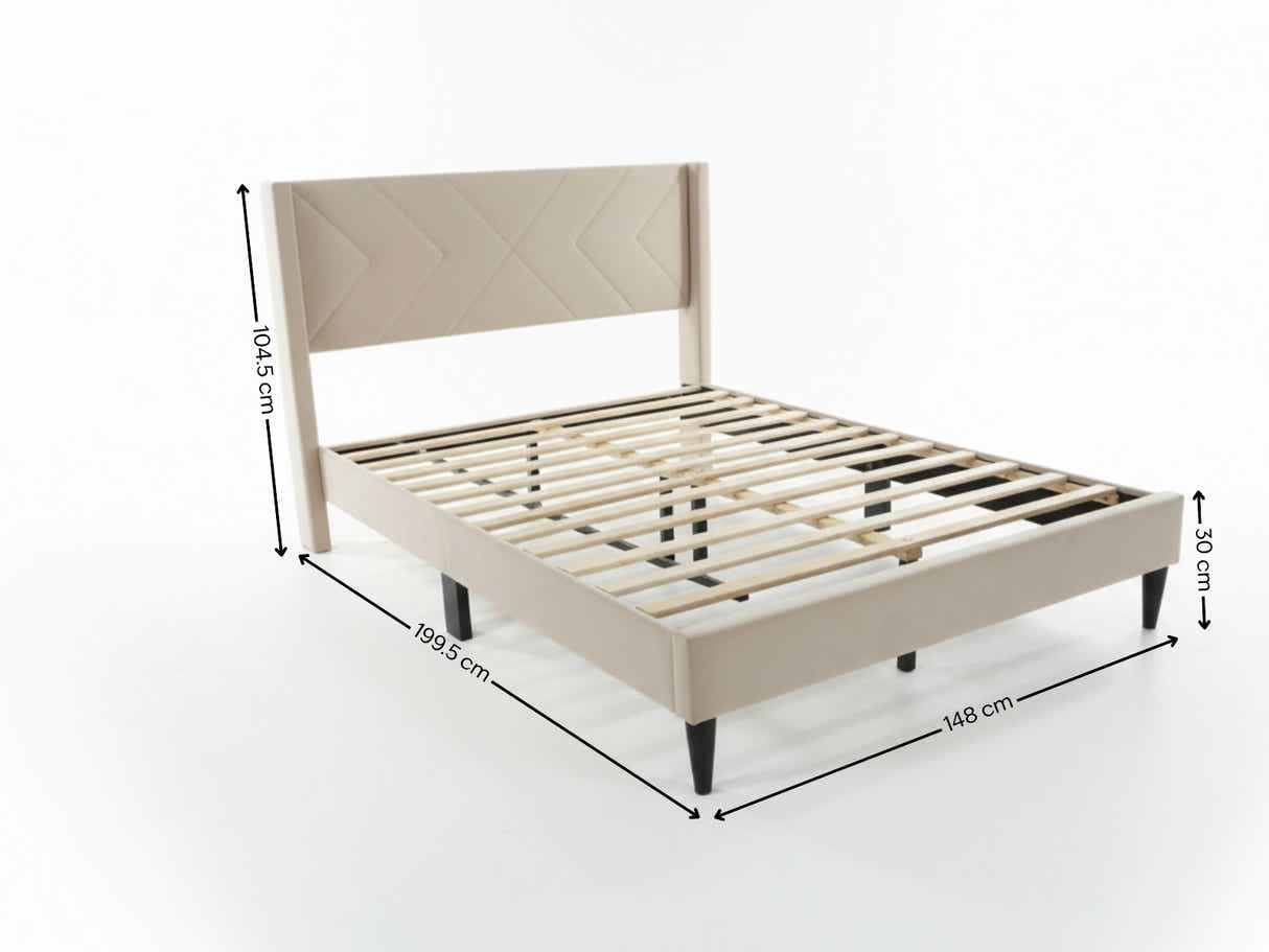 DS Breezy Bed Frame Beige - Double